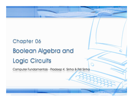 Boolean Algebra Computer Fundamentals