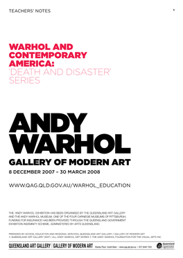 Warhol and Contemporary America: 'Death and Disaster' Series