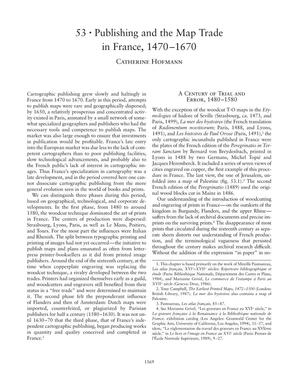 53 • Publishing and the Map Trade in France, 1470–1670