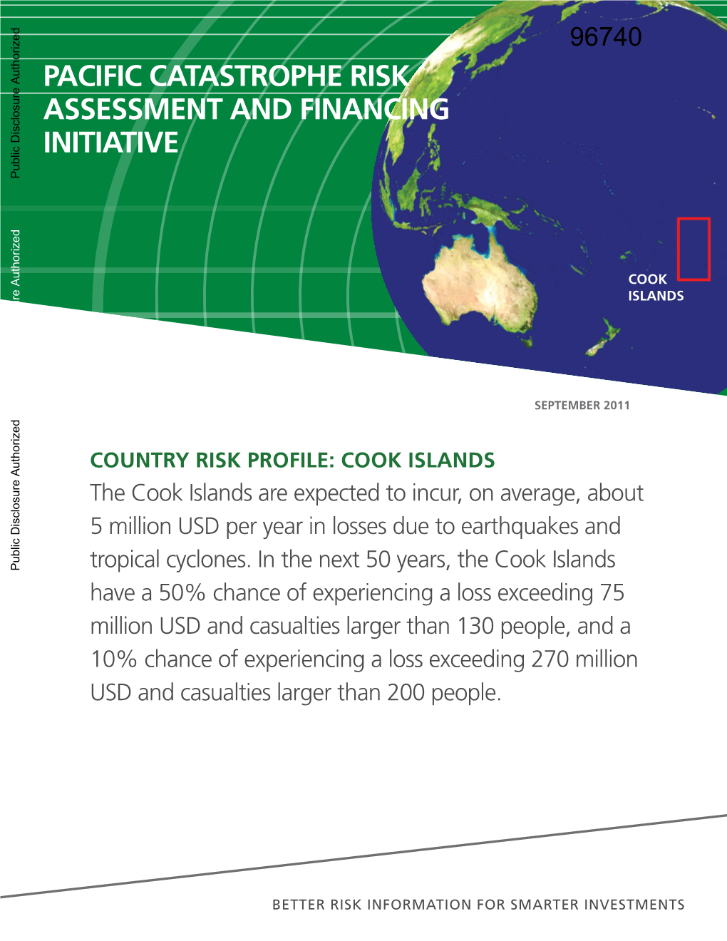 COOK ISLANDS Public Disclosure Authorized