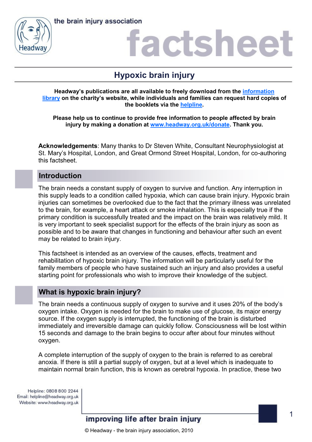 Hypoxic Brain Injury