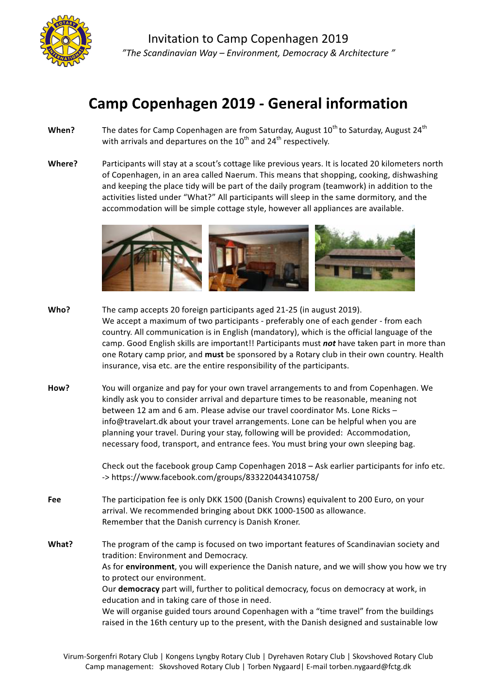 Camp Copenhagen 2019 ”The Scandinavian Way – Environment, Democracy & Architecture ”