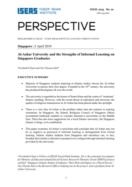 Al-Azhar University and the Strengths of Informal Learning on Singapore Graduates