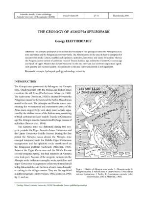 The GEOLOGY of ALMOPIA SPELEOPARK