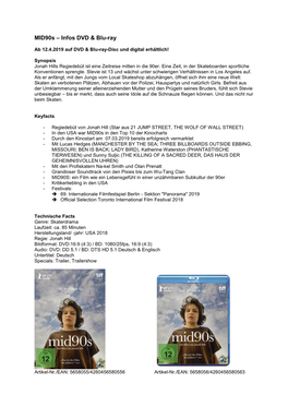 Infos DVD & Blu-Ray