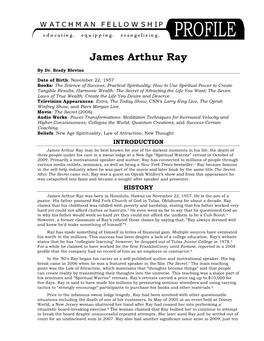 James Arthur Ray Profile