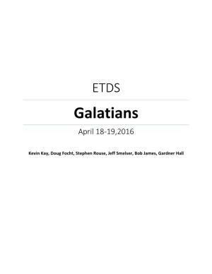 Galatians April 18-19,2016