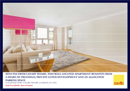 Minutes from Canary Wharf, This Well Located Apartment Benefits From