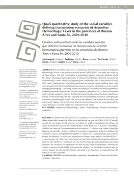 Quali-Quantitative Study of the Social Variables Defining Transmission