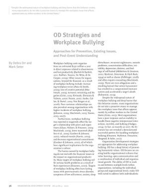 OD Strategies and Workplace Bullying