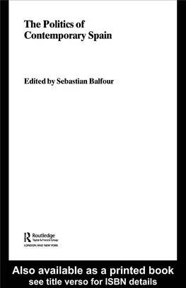 2005 – the Politics of Contemporary Spain