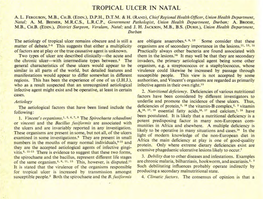Tropical Ulcer in Natal