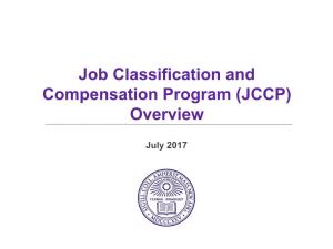 Job Classification and Compensation Program (JCCP) Overview