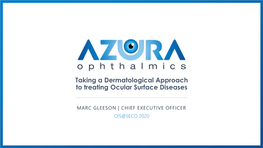 Taking a Dermatological Approach to Treating Ocular Surface Diseases