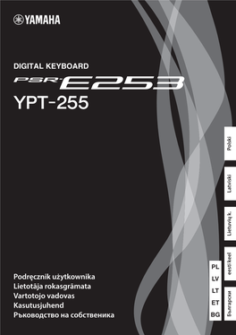 PSR-E253/YPT-255 Owner's Manual