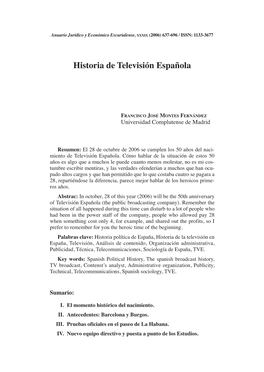 Historia De Televisión Española
