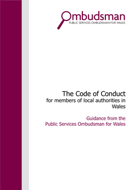 The Code of Conduct for Members of Local Authorities in Wales