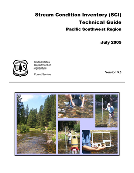 Stream Condition Inventory (SCI) Technical Guide Pacific Southwest Region