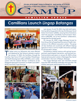 Camillians Launch Lingap Batangas