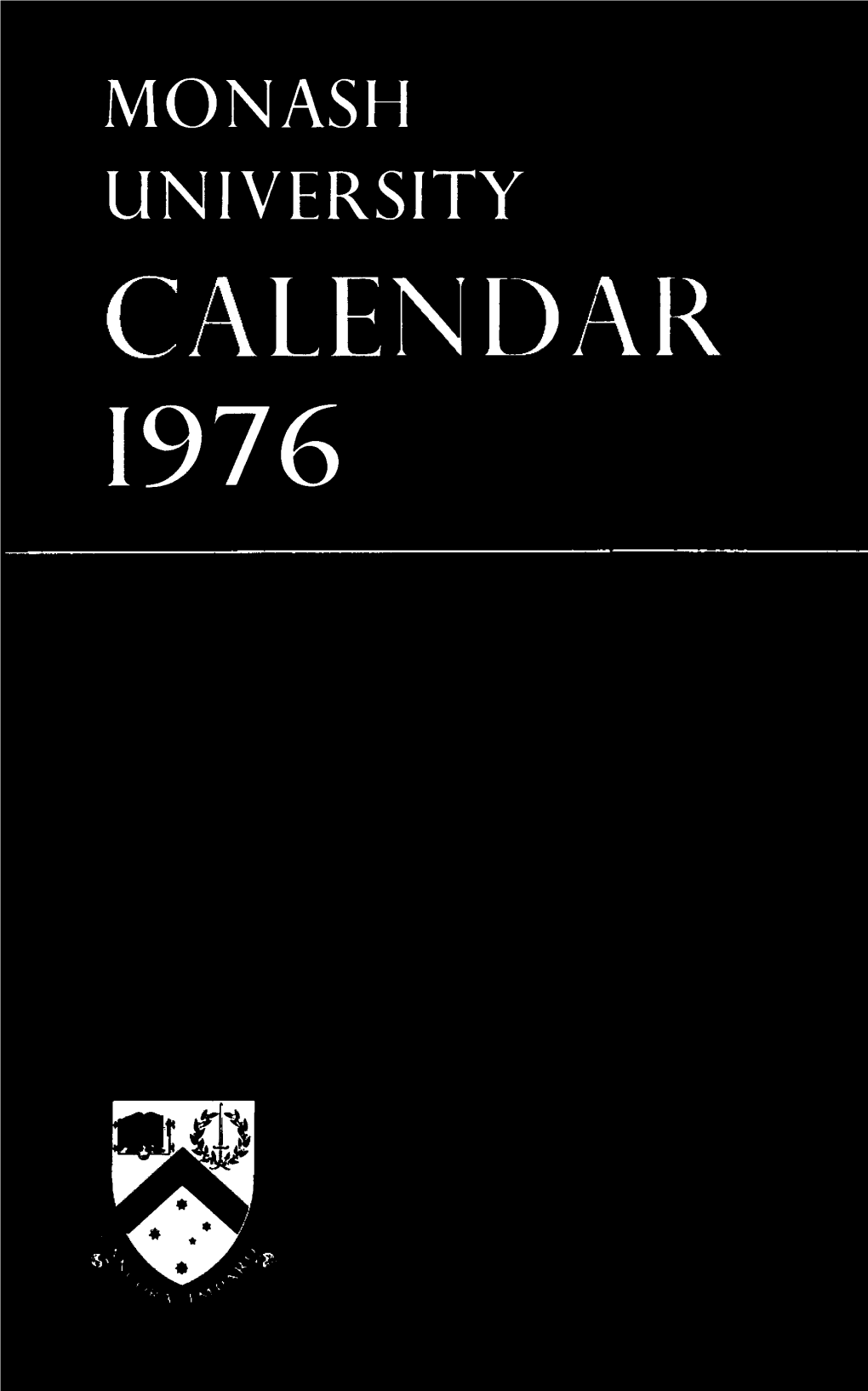 1976 Monash University Calendar Part 1