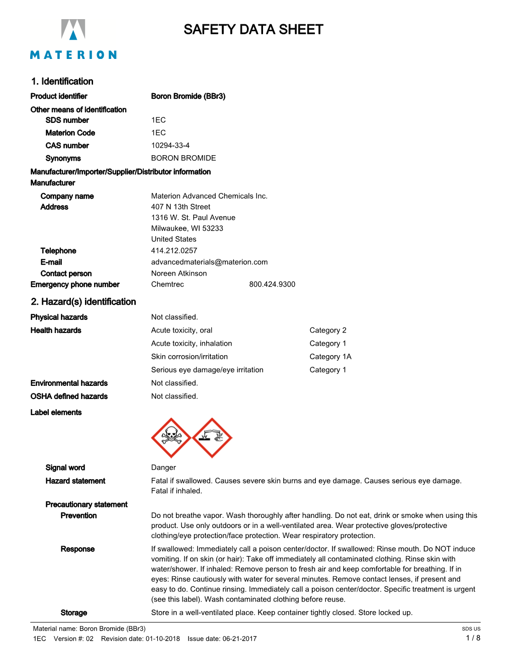 Safety Data Sheet