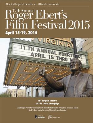 17Thannual��������Arl Ebert’S���R��S �Filmilm Festival��S�I�Al�2015��� Apraprilil 1515-19,-19, 20152015
