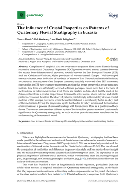 The Influence of Crustal Properties on Patterns of Quaternary Fluvial
