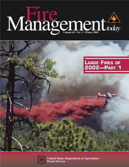 Fire Management Today Volume 62(3), the Article “Thirtymile Fire: Fire Behavior and Management Response” by Hutch Brown Made Some Incor- Rect Statements