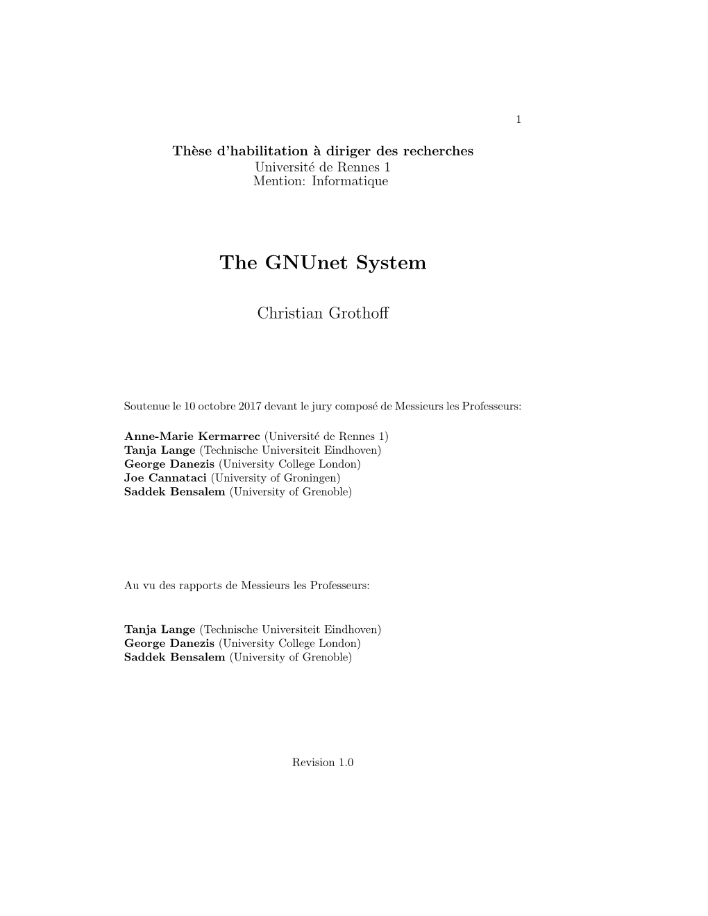 The Gnunet System