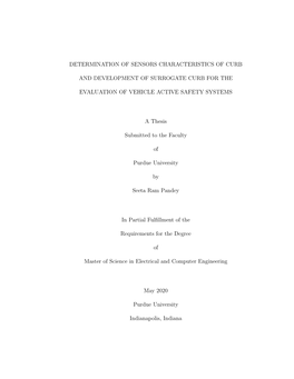 Determination of Sensors Characteristics of Curb