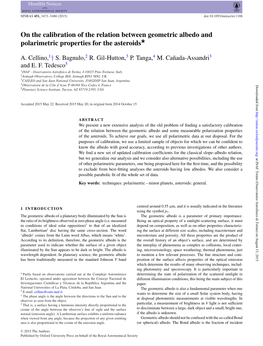 On the Calibration of the Relation Between Geometric Albedo and  Polarimetric Properties for the Asteroids