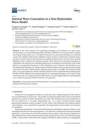 Internal Wave Generation in a Non-Hydrostatic Wave Model