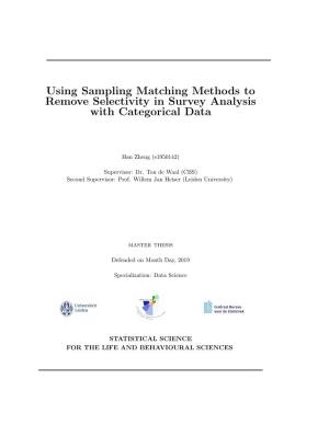 Using Sampling Matching Methods to Remove Selectivity in Survey Analysis with Categorical Data