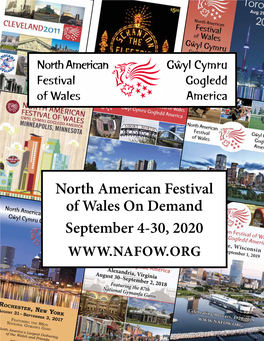 North American Festival of Wales On-Line 2020 Booklet