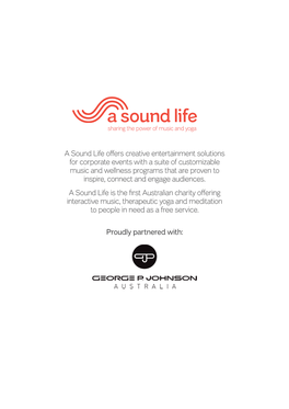 A Sound Life Offers Creative Entertainment Solutions For