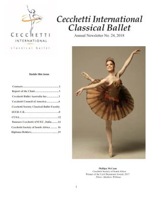 Cecchetti International Classical Ballet Annual Newsletter No