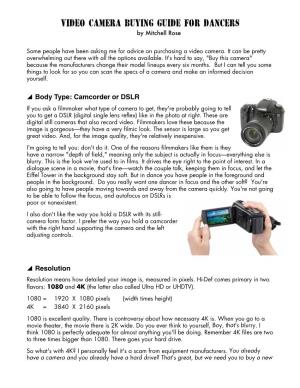 Video Camera Buying Guide-OSU.Pages