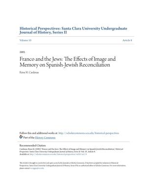 Franco and the Jews: the Effects of Image and Memory on Spanish
