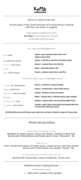 Whole Fish Specialties