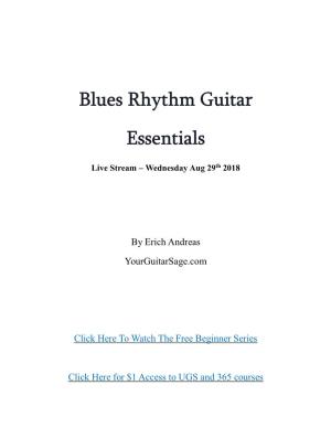 Blues Rhythm Guitar Essentials