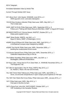 Annotated Index Thru September 2021