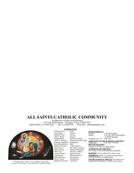 All Saints Catholic Community