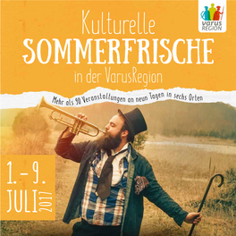 Flyer Kulturelle Sommerfrische 2017