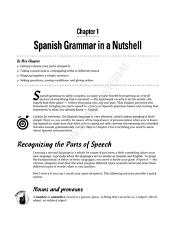 Spanish Grammar in a Nutshell