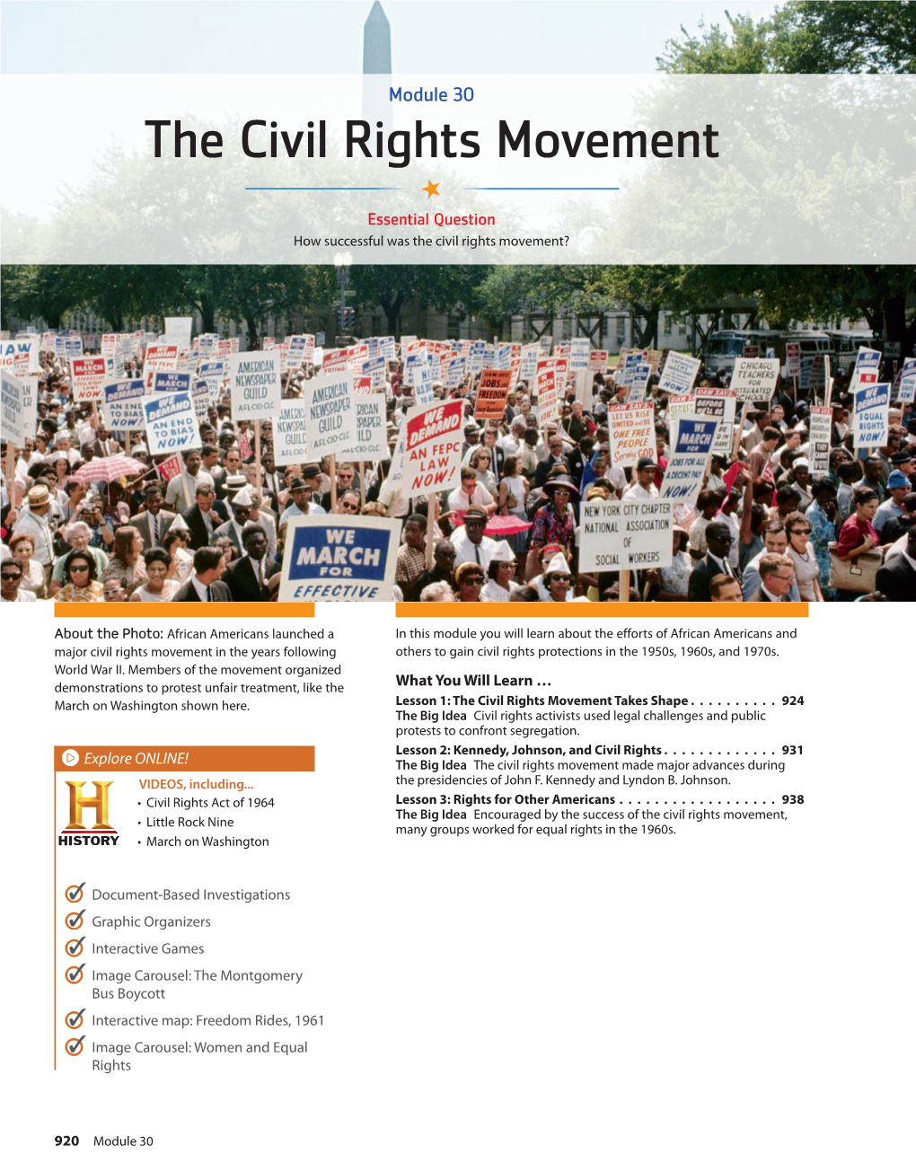 Module 30 the Civil Rights Movement