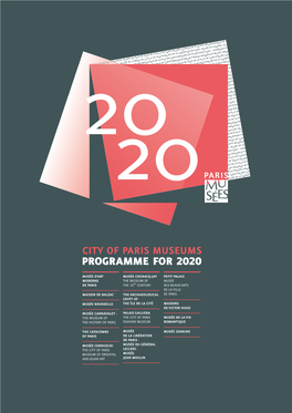 Programme for 2020