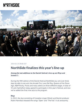 Northside Finalizes This Year's Line-Up