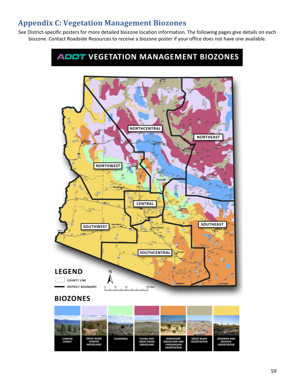 Appendix C: Vegetation Management Biozones See District-Specific Posters for More Detailed Biozone Location Information