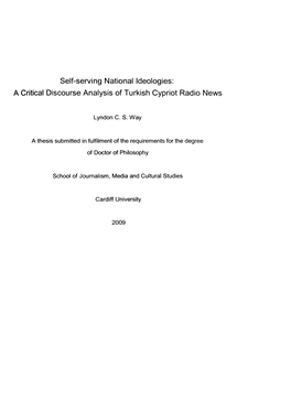 A Critical Discourse Analysis of Turkish Cypriot Radio News
