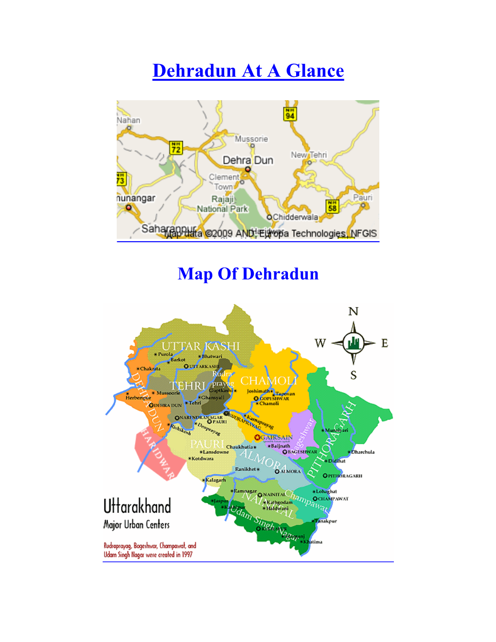 Dehradun at a Glance